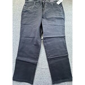 Gloria Vanderbilt Jeans Womens 18W Short Black Amanda Slimming Tapered Leg New